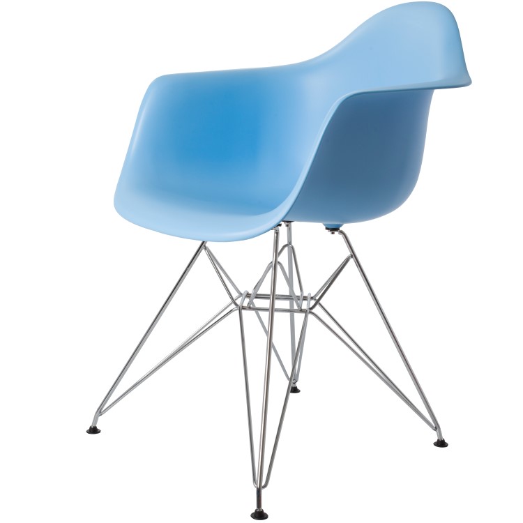 Charles Eames style, Chaise de salle à manger DAR PP bleu clair