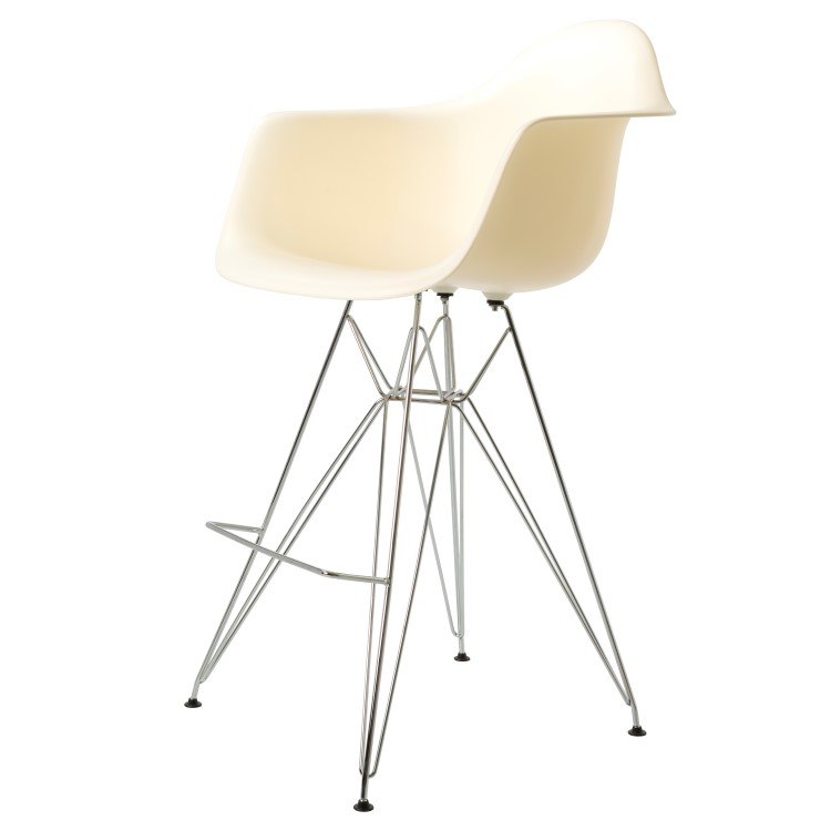 Charles Eames style, Tabouret de bar DAR crème PP