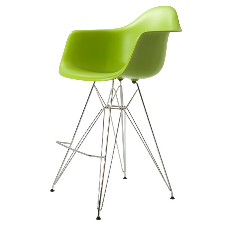 Charles Eames style, Tabouret de bar DAR PP vert