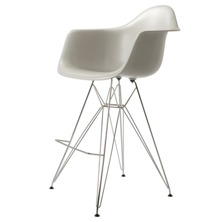 Charles Eames style, Tabouret de bar DAR PP gris clair