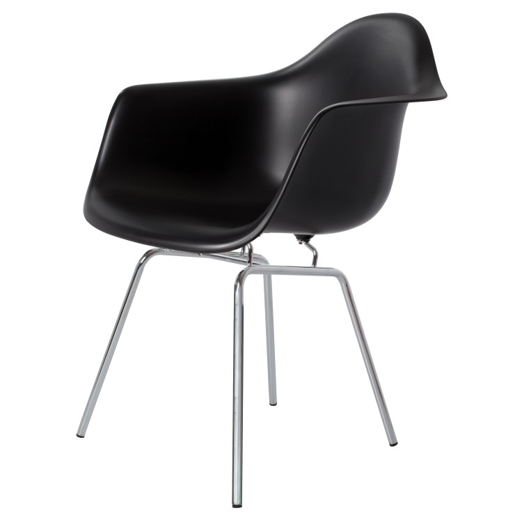 Charles Eames style, Chaise de salle à manger DAX PP noir