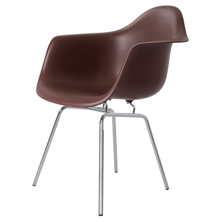 Charles Eames style, Chaise de salle à manger DAX PP brun