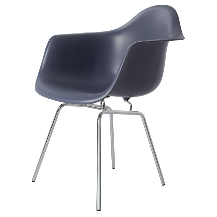 Charles Eames style, Chaise de salle à manger DAX PP gris foncé