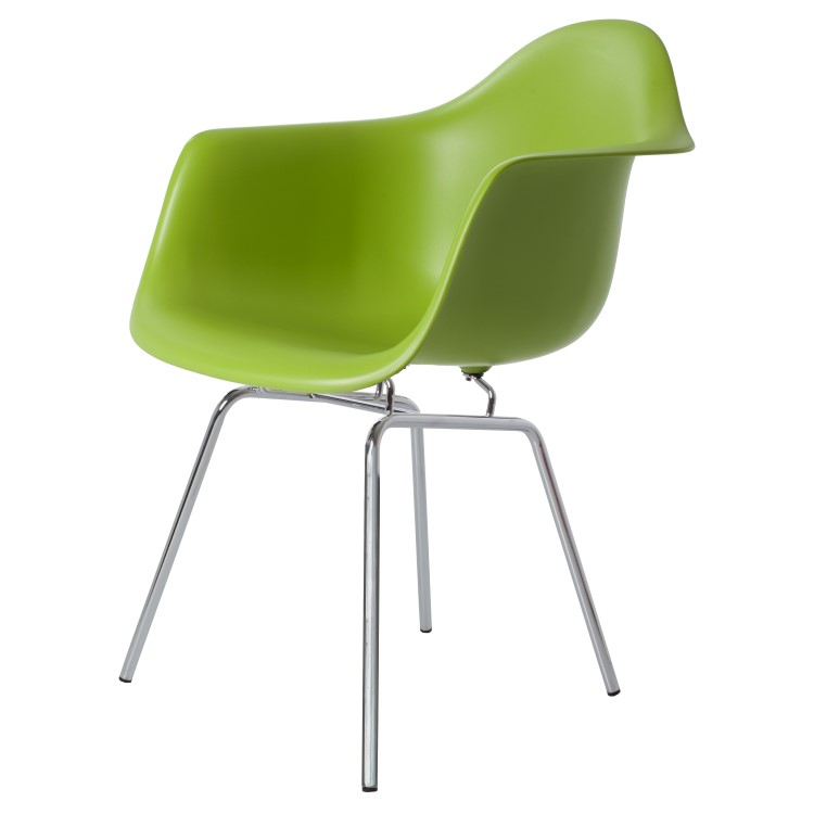 Charles Eames style, Chaise de salle à manger DAX PP vert