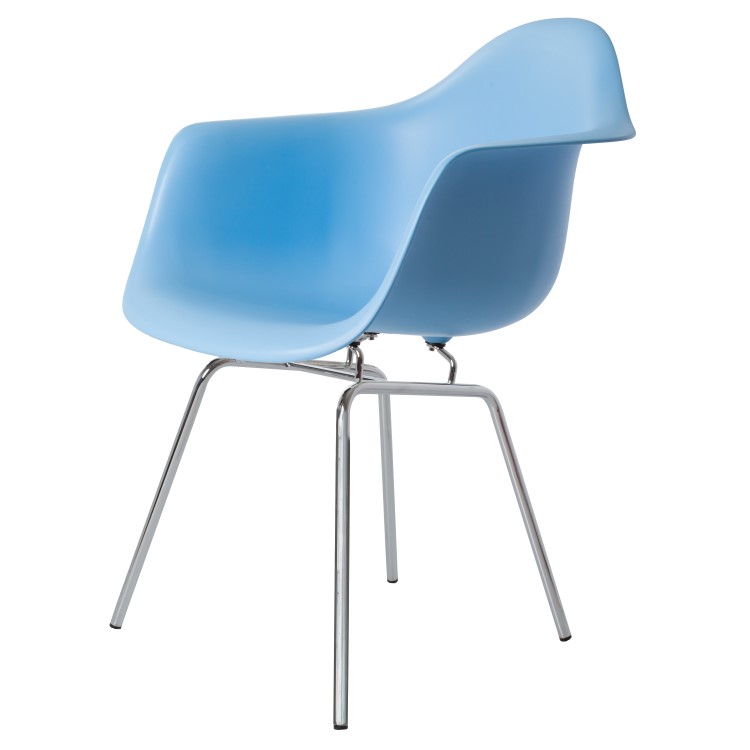 Charles Eames style, Chaise de salle à manger DAX PP bleu clair