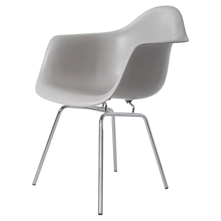 Charles Eames style, Chaise de salle à manger DAX PP gris clair