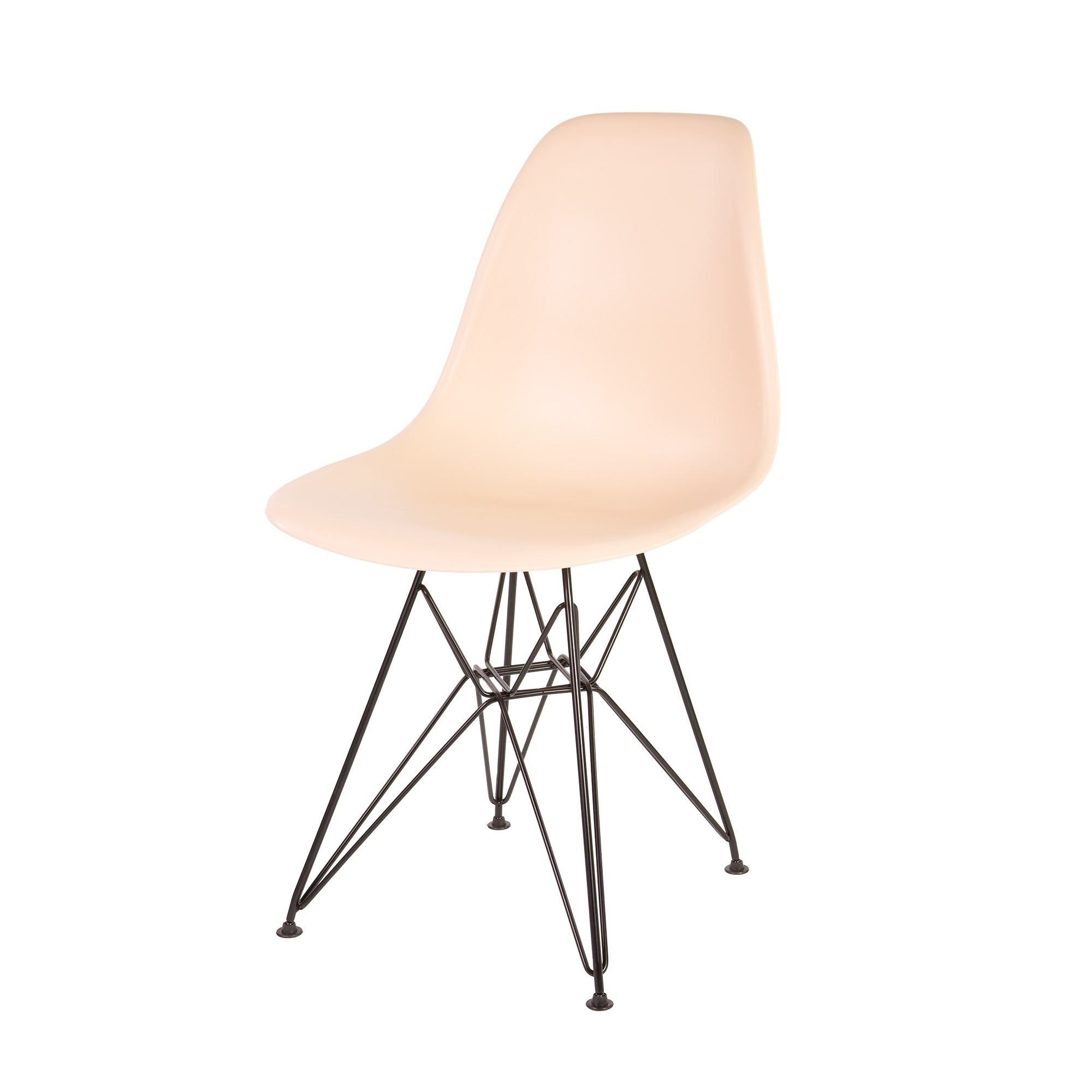 Charles Eames style, Chaise de salle à manger DSR mat PP baby rose