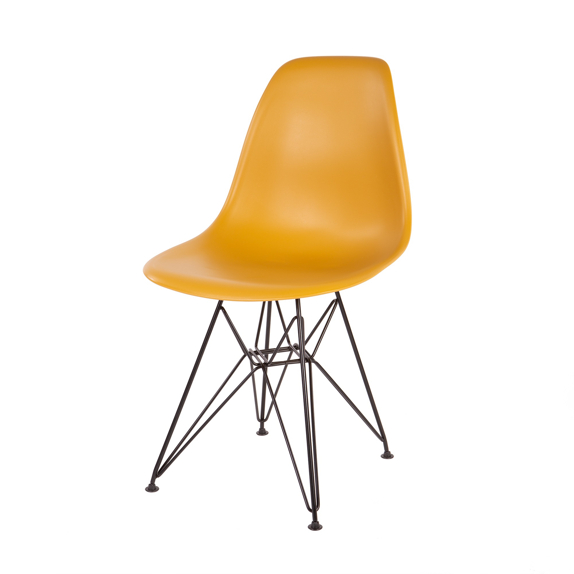 Charles Eames style, Chaise de salle à manger DSR mat PP gingembre