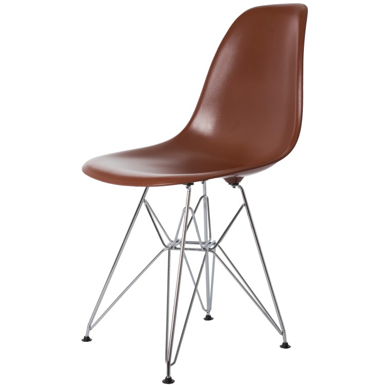 Charles Eames style, Chaise de salle à manger DSR ABS brun