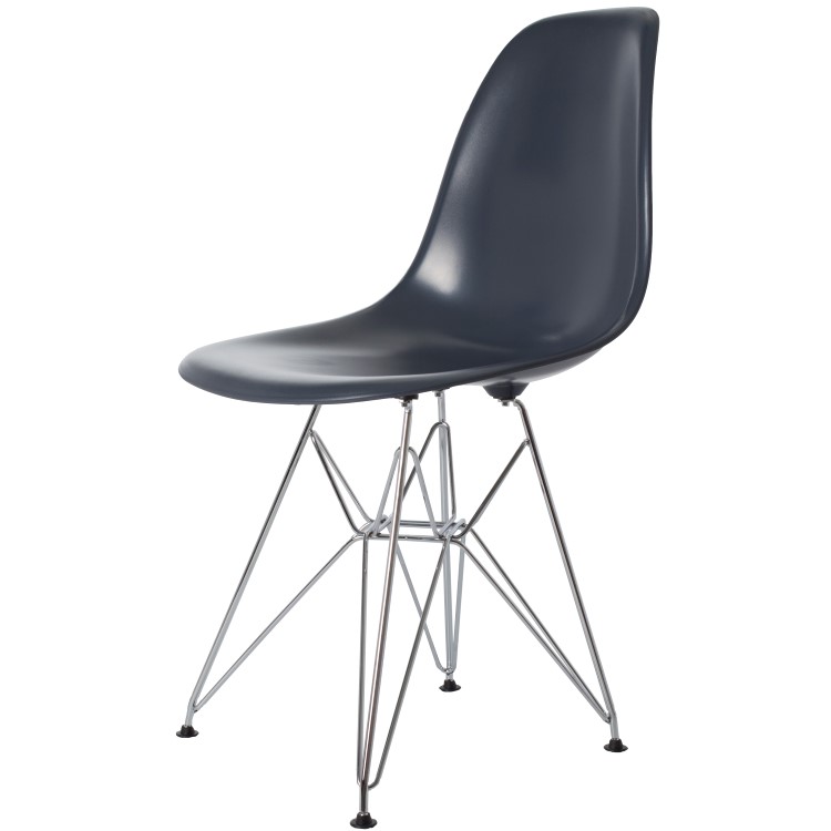 Charles Eames style, Chaise de salle à manger DSR ABS gris foncé