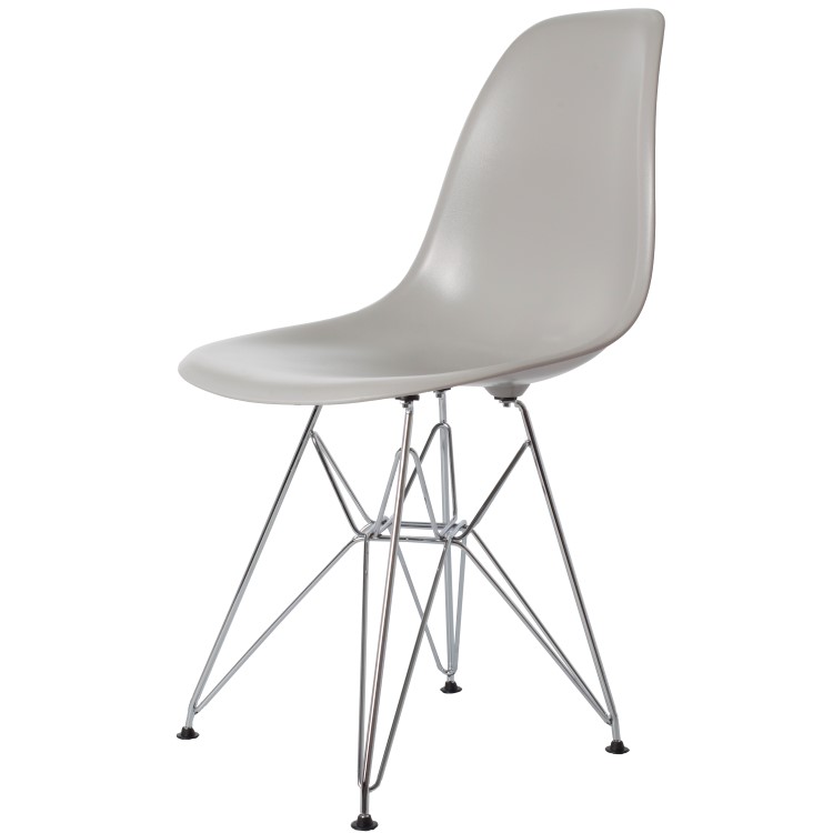 Charles Eames style, Chaise de salle à manger DSR ABS gris clair