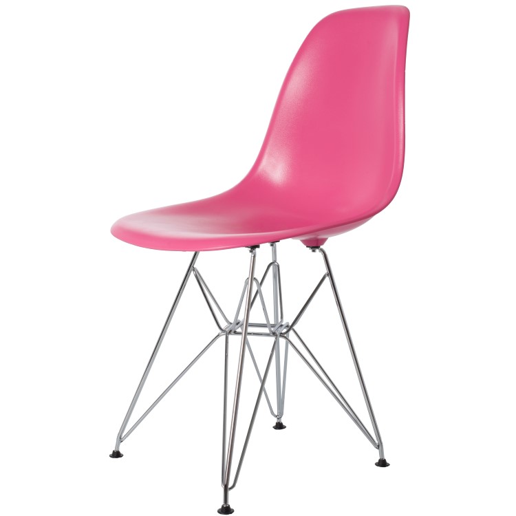 Charles Eames style, Chaise de salle à manger DSR ABS rose