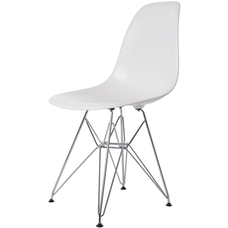 Charles Eames style, Chaise de salle à manger DSR ABS blanc