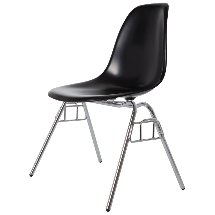 Charles Eames style, Chaise de salle à manger DSS ABS noir