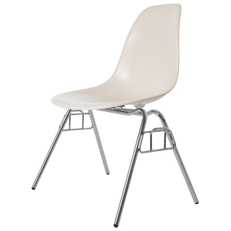 Charles Eames style, Chaise de salle à manger DSS ABS crème