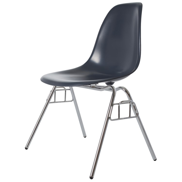 Charles Eames style, Chaise de salle à manger DSS ABS gris foncé