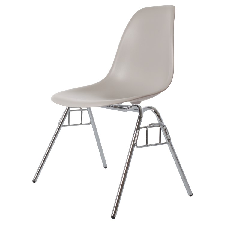 Charles Eames style, Chaise de salle à manger DSS mat PP gris clair