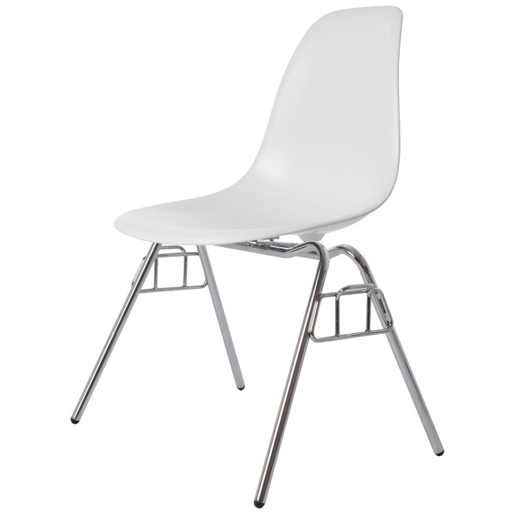 Charles Eames style, Chaise de salle à manger DSS ABS blanc