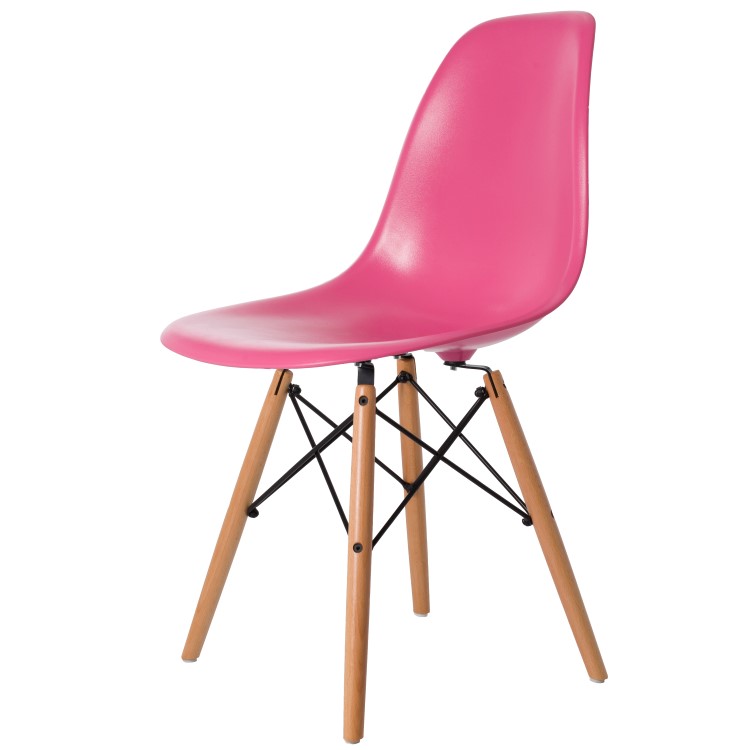 Charles Eames style, Chaise de salle à manger DSW ABS rose