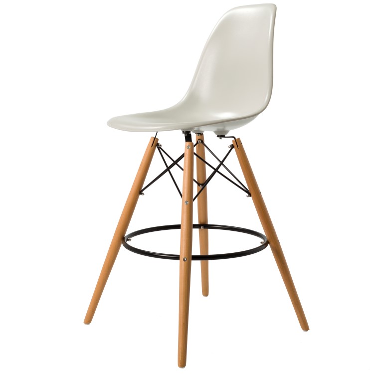 Charles Eames style, Tabouret de bar DSW tabouret ABS gris clair