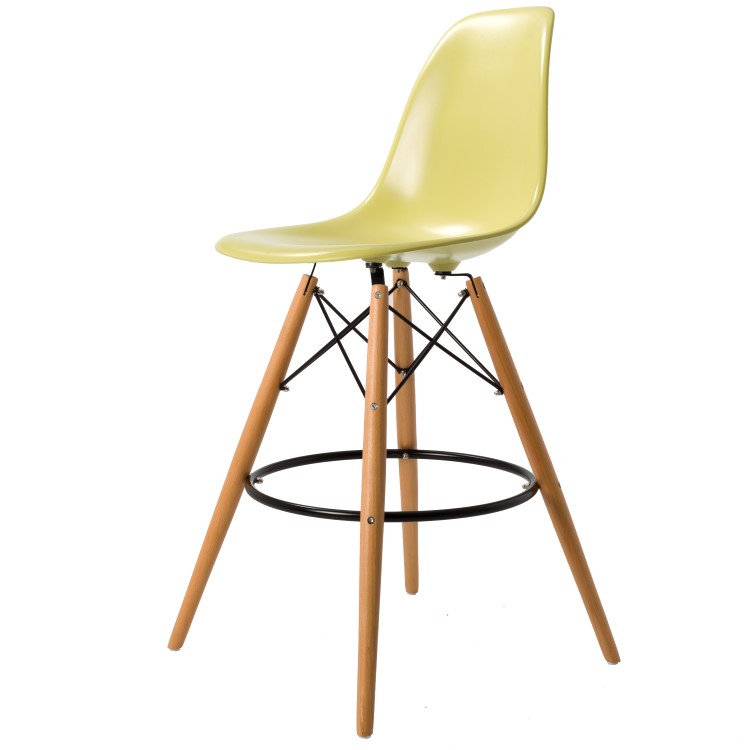 Charles Eames style, Tabouret de bar DSW tabouret ABS vert olive
