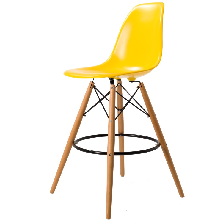 Charles Eames style, Tabouret de bar DSW tabouret ABS jaune