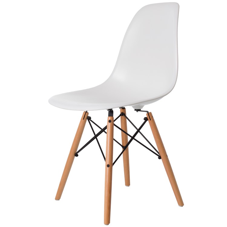 Charles Eames style, Chaise de salle à manger DSW ABS blanc