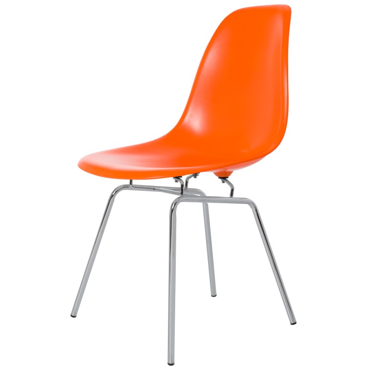 Charles Eames style, Chaise de salle à manger DSX ABS orange