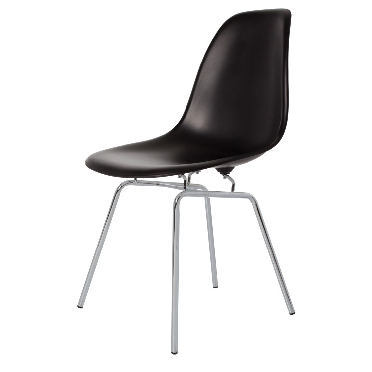 Charles Eames style, Chaise de salle à manger DSX mat PP noir