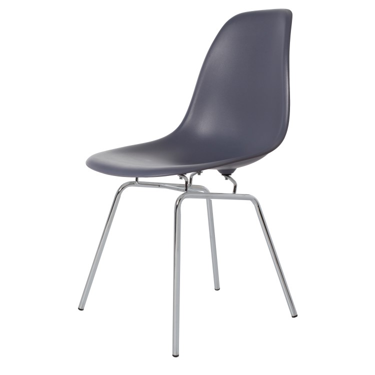 Charles Eames style, Chaise de salle à manger DSX mat PP gris foncé