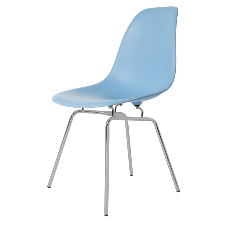 Charles Eames style, Chaise de salle à manger DSX mat PP bleu clair