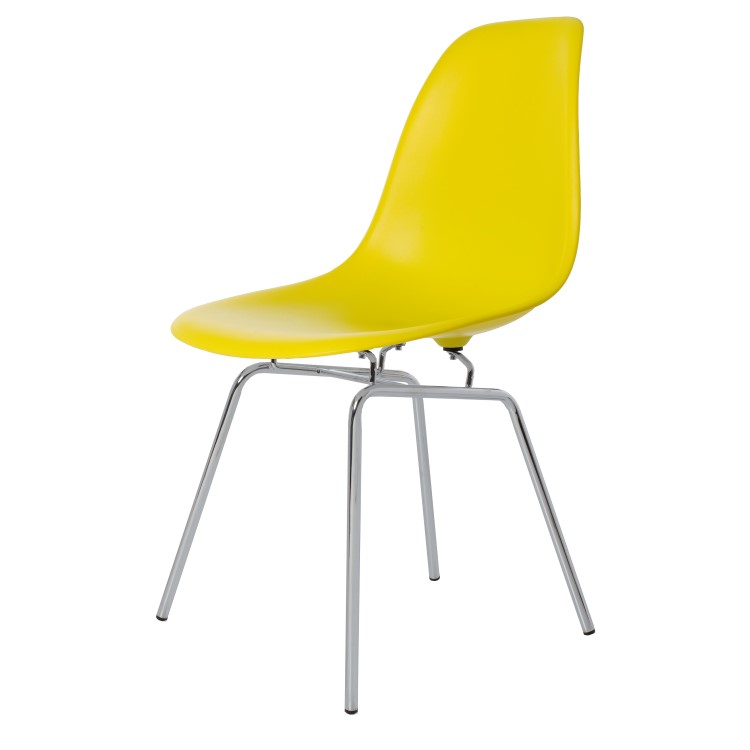 Charles Eames style, Chaise de salle à manger DSX mat PP néon chaux
