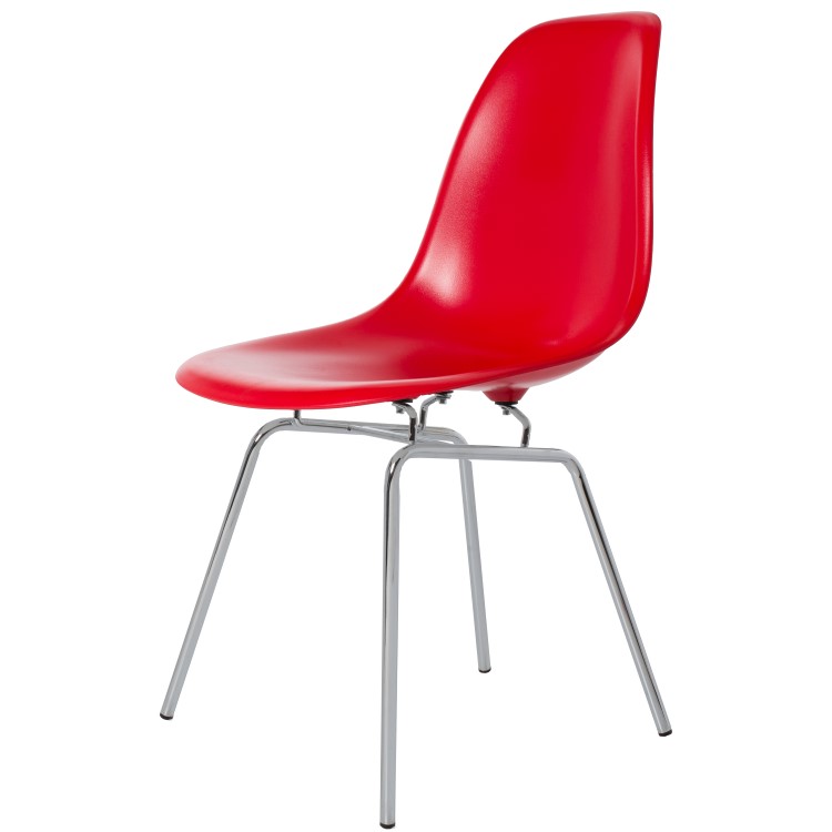 Charles Eames style, Chaise de salle à manger DSX ABS rouge