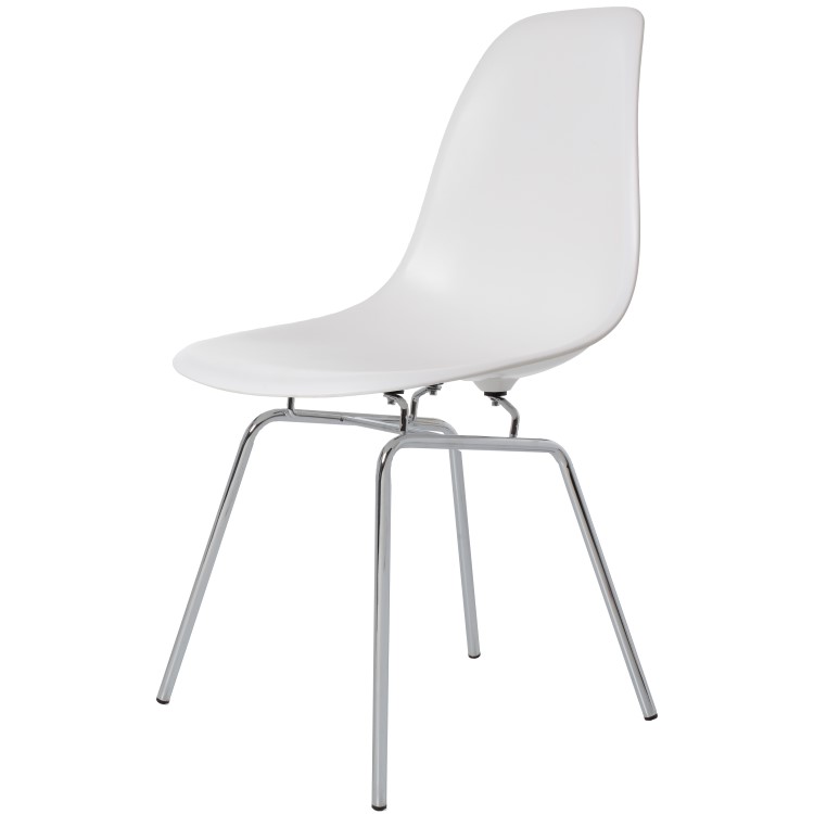 Charles Eames style, Chaise de salle à manger DSX ABS blanc