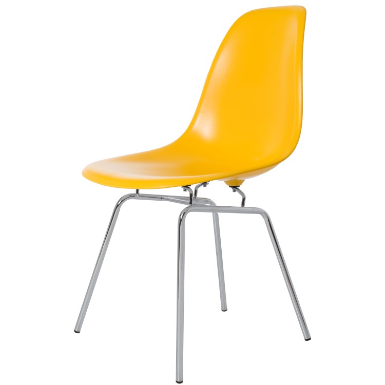 Charles Eames style, Chaise de salle à manger DSX ABS jaune