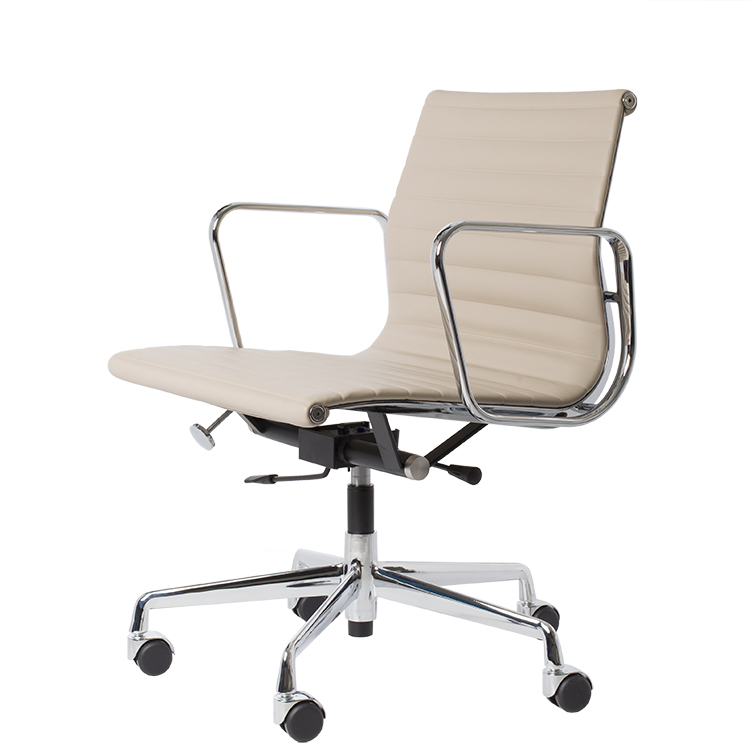 Charles Eames style, Chaise de bureau EA117 cuir gris