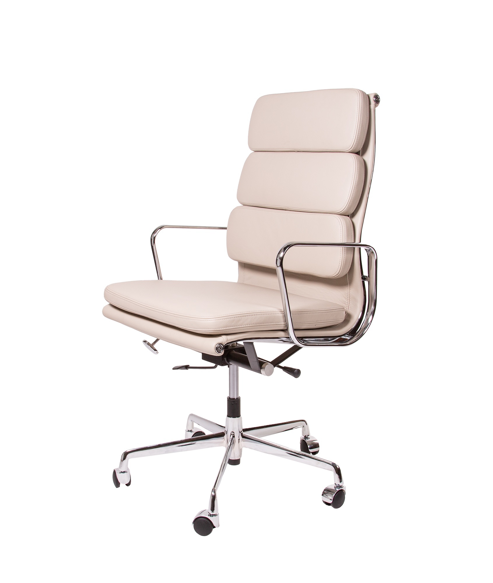 Charles Eames style, Chaise de bureau EA219 cuir gris