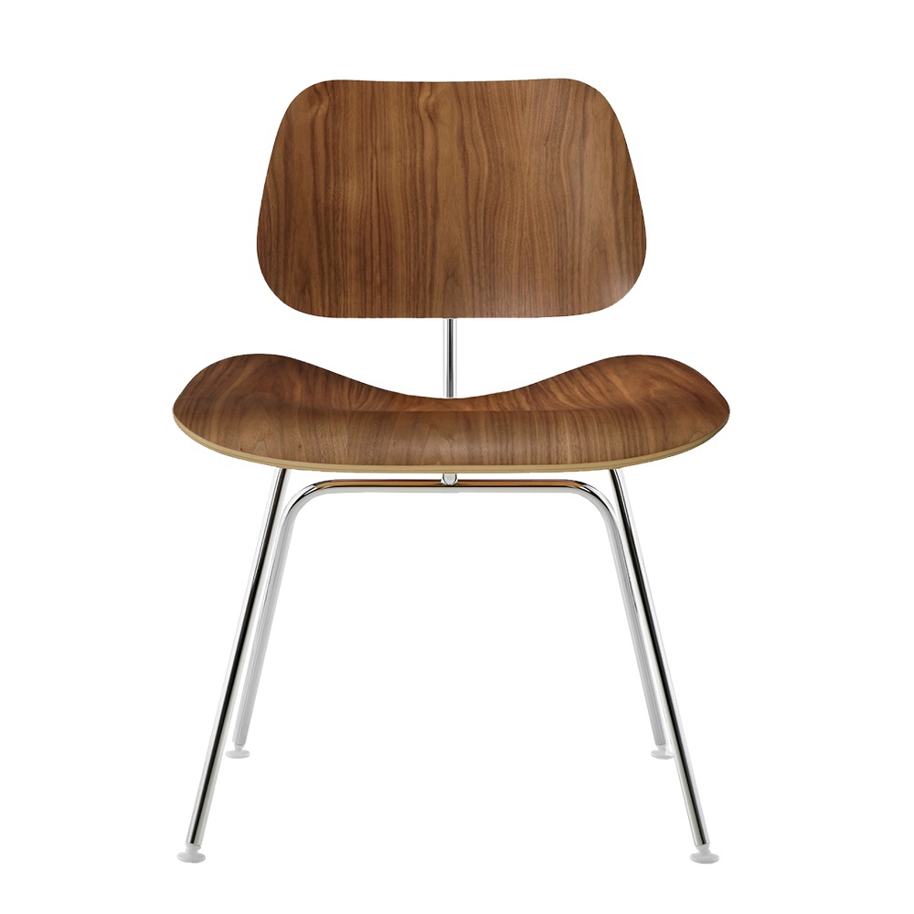 Charles Eames style, Chaise de salle à manger DCM noyer