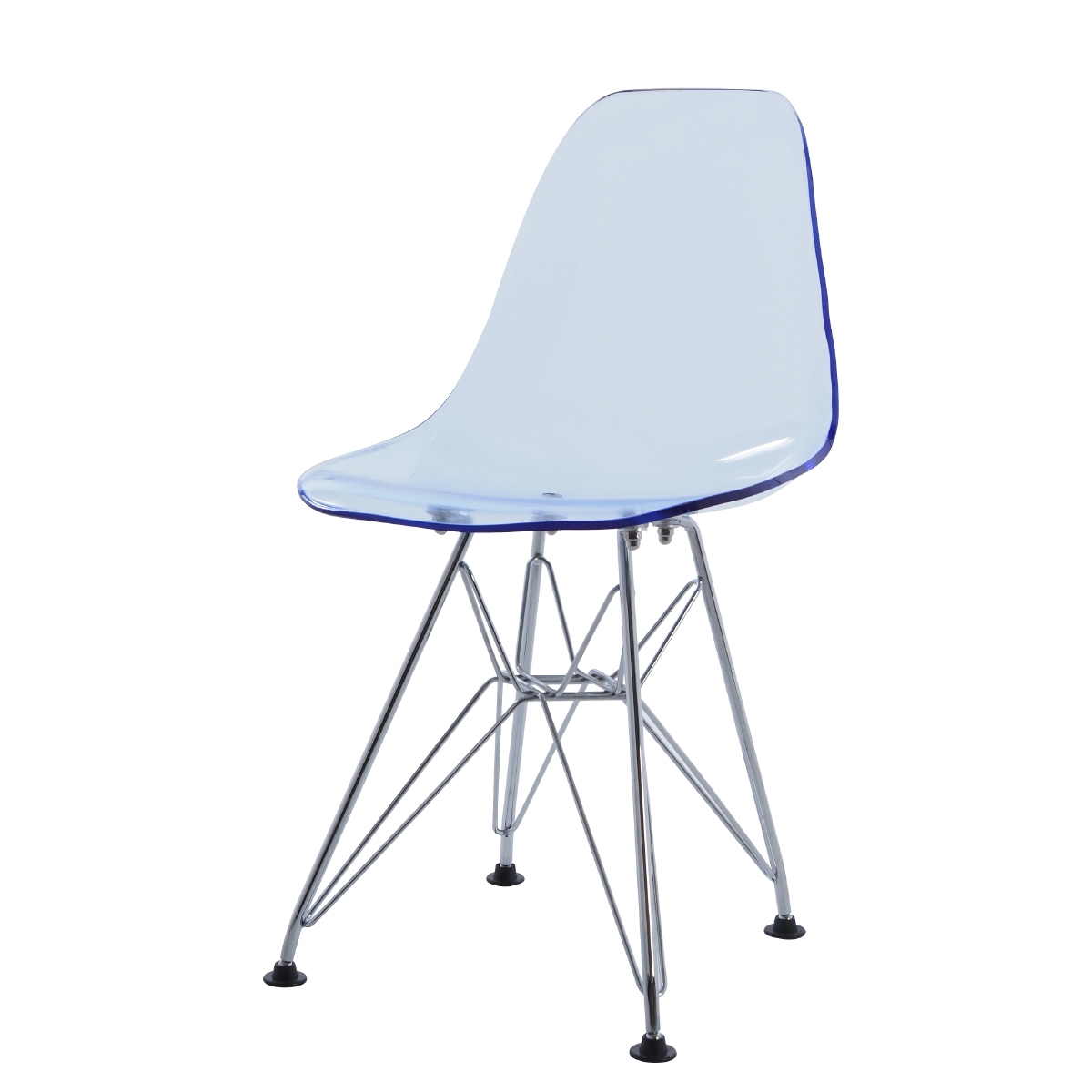 Charles Eames style, Chaise pour enfants DSR Enfants bleu transparent