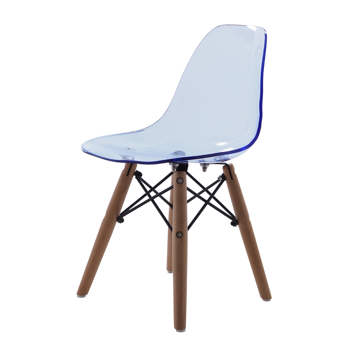 Charles Eames style, Chaise pour enfants DSW Enfants bleu transparent