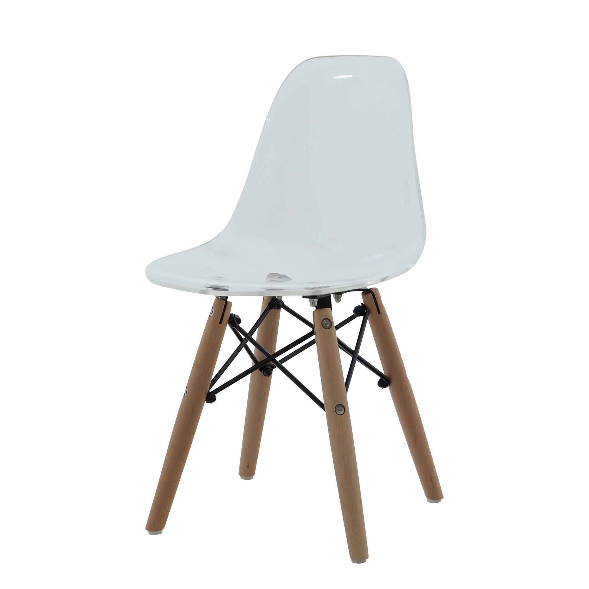 Charles Eames style, Chaise pour enfants DSW Enfants blanc transparent
