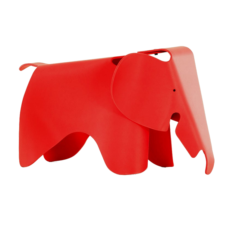 Charles Eames style, Chaise éléphant Elephant Enfants rouge