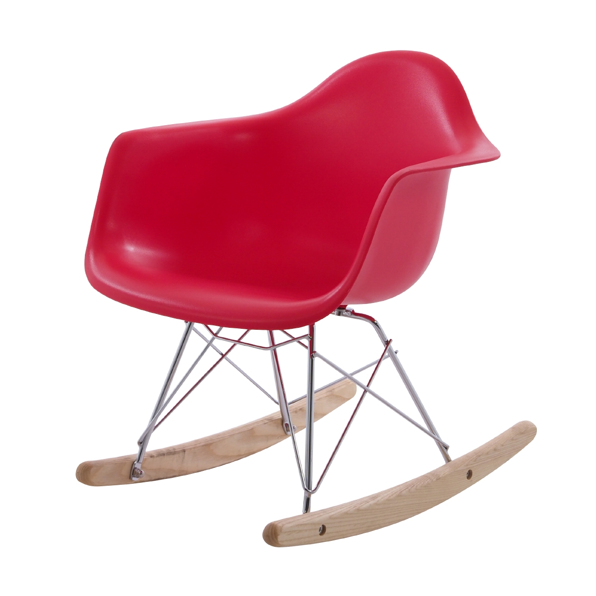 Charles Eames style, Fauteuil à bascule RAR Enfants rouge