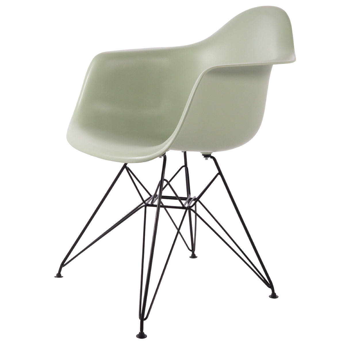 Charles Eames style, Chaise de salle à manger DAR cadre noir PP mint