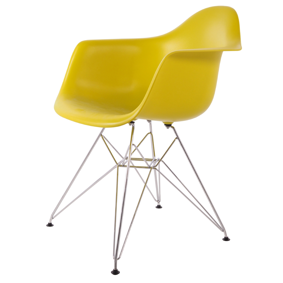 Charles Eames style, Chaise de salle à manger DAR mat PP moutarde