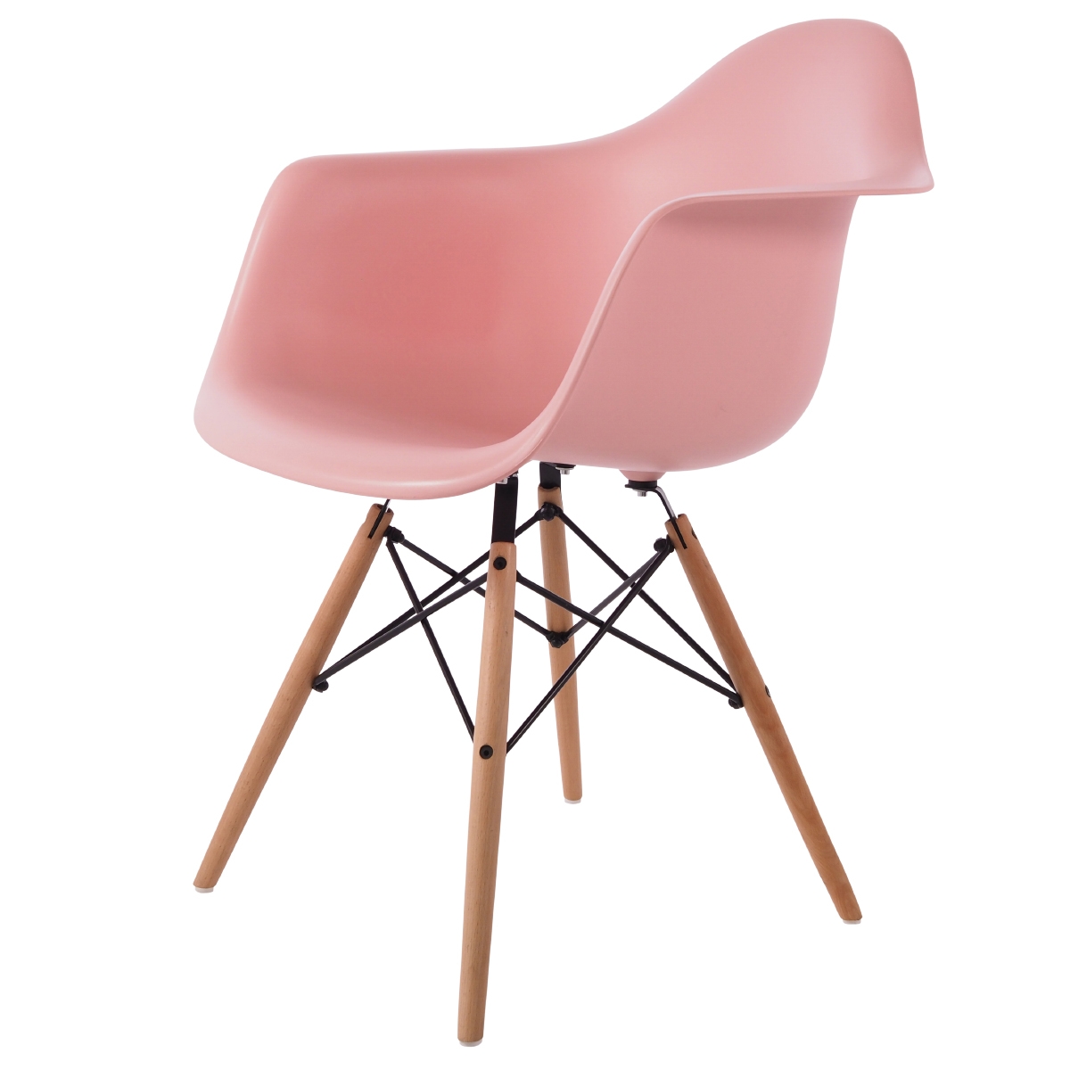 Charles Eames style, Chaise de salle à manger DAW PP baby rose