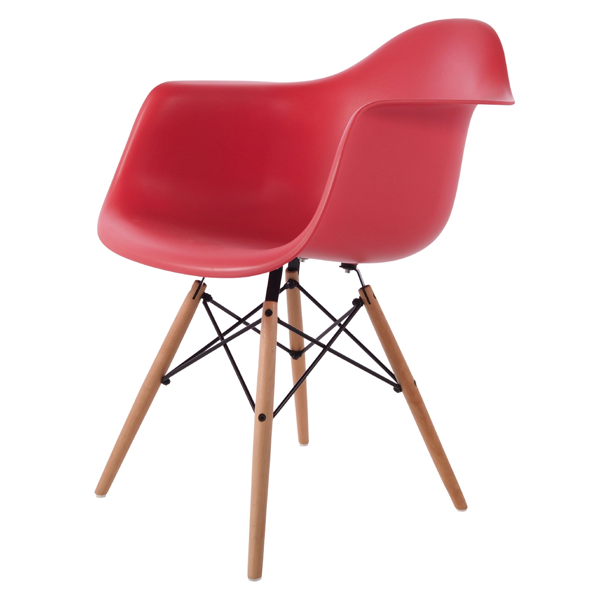 Charles Eames style, Chaise de salle à manger DAW PP rose corail