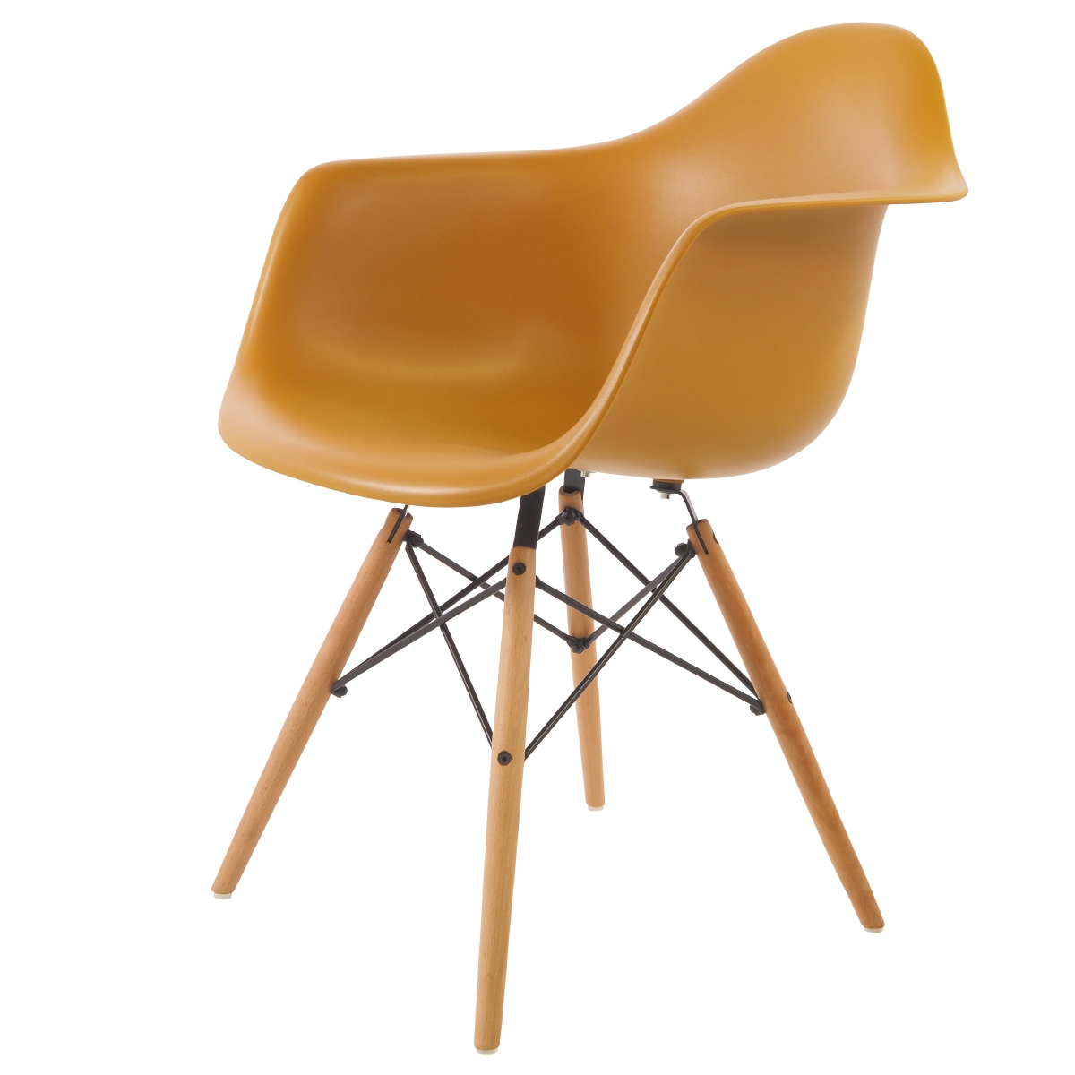 Charles Eames style, Chaise de salle à manger DAW PP gingembre