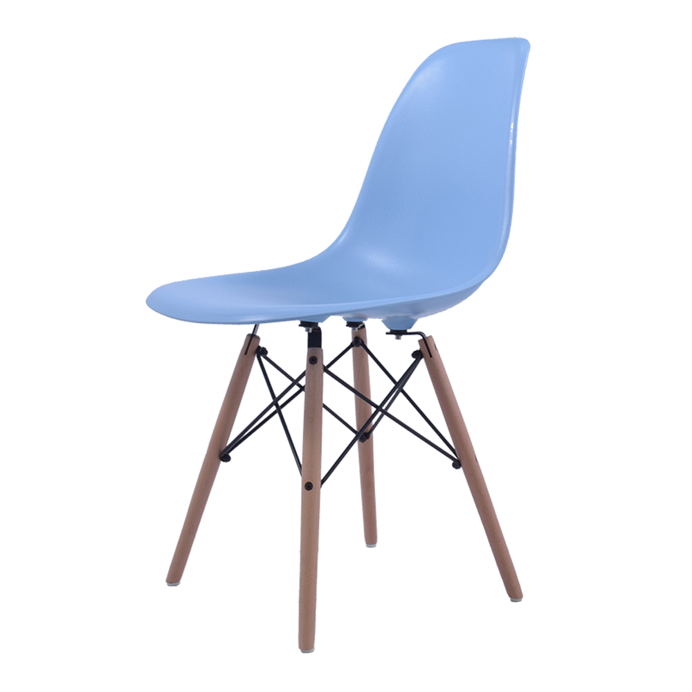 Charles Eames style, Chaise de salle à manger DSW ABS bleu clair