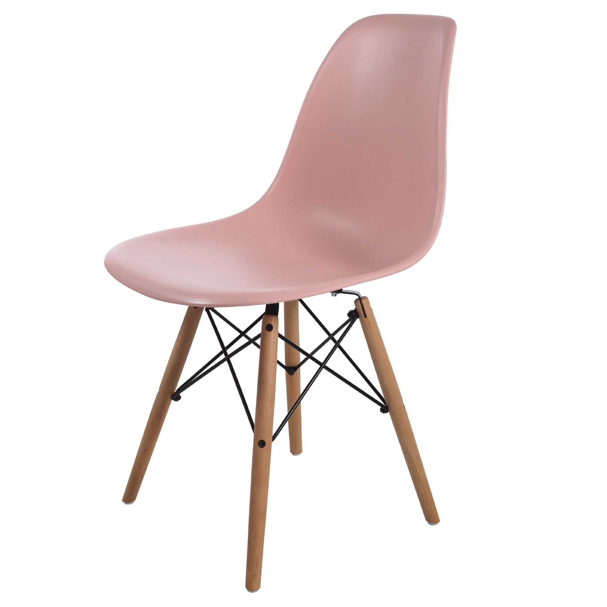 Charles Eames style, Chaise de salle à manger DSW mat PP baby rose